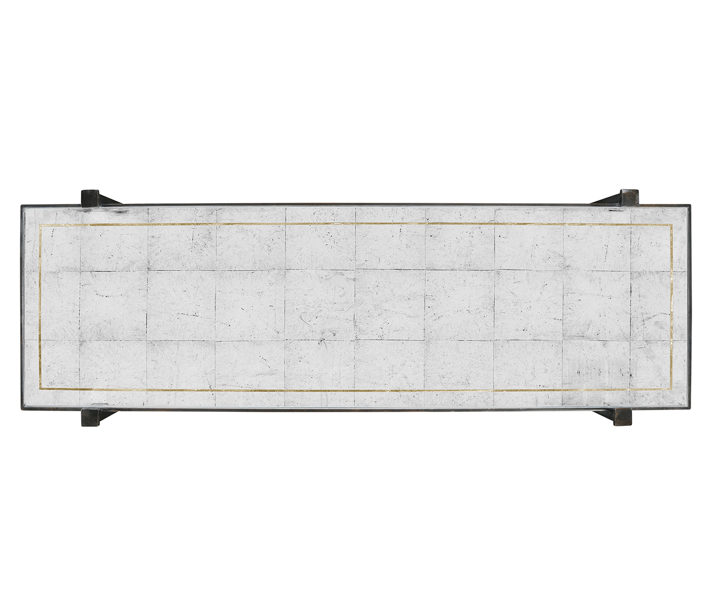 Églomisé & Bronze Iron Four Tier-Étagère