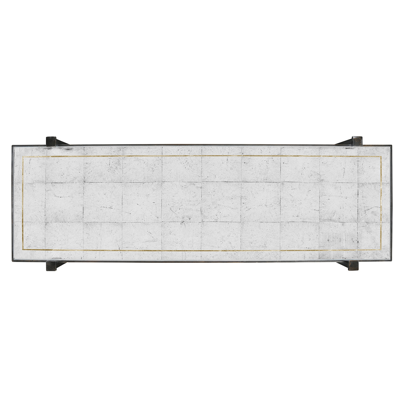 Églomisé & Bronze Iron Four Tier-Étagère