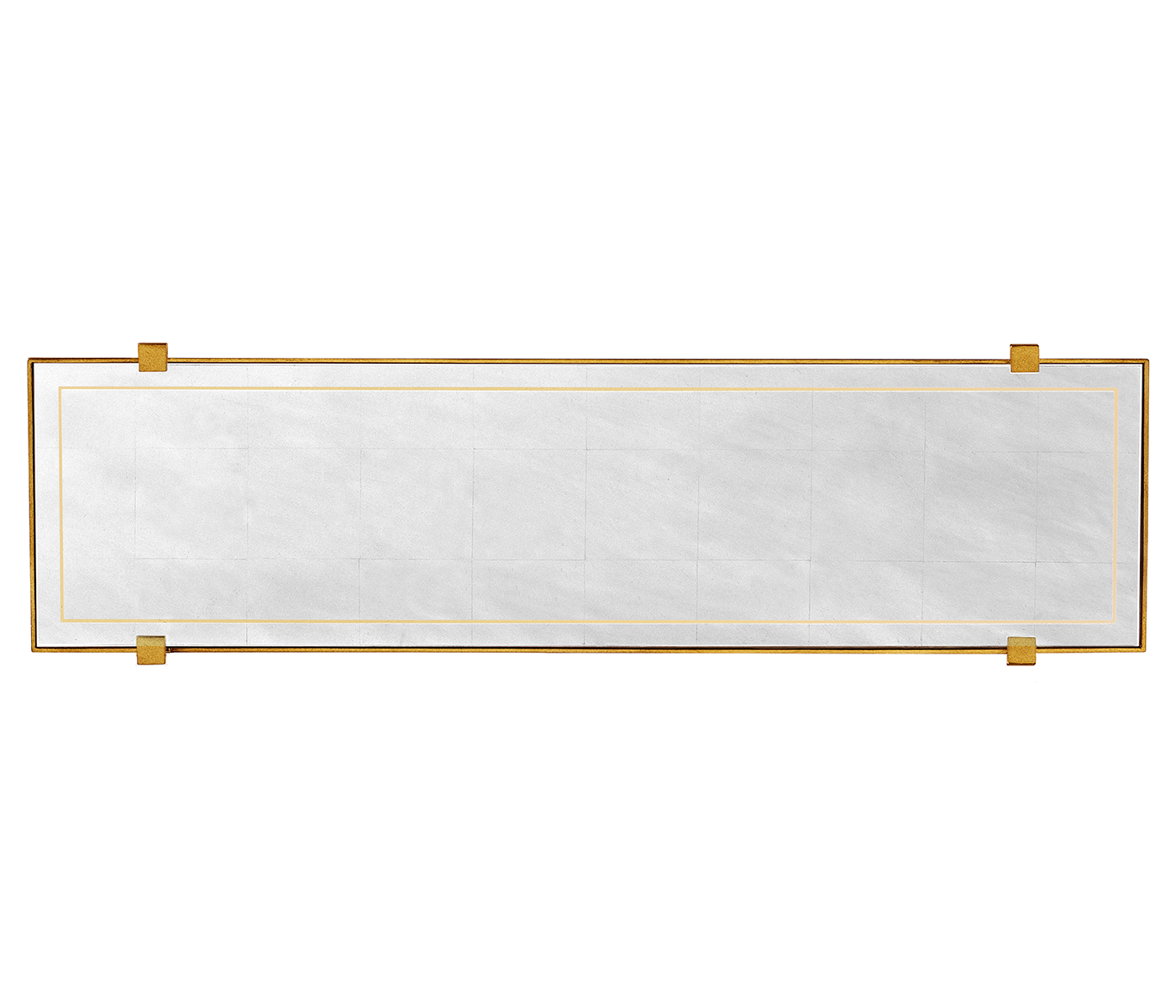 Églomisé & Gilded Iron Four-Tier Étagère