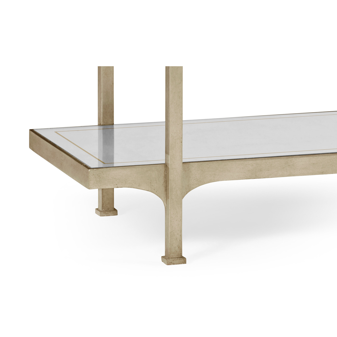 Églomisé & Silver Iron Four Tier-Étagère