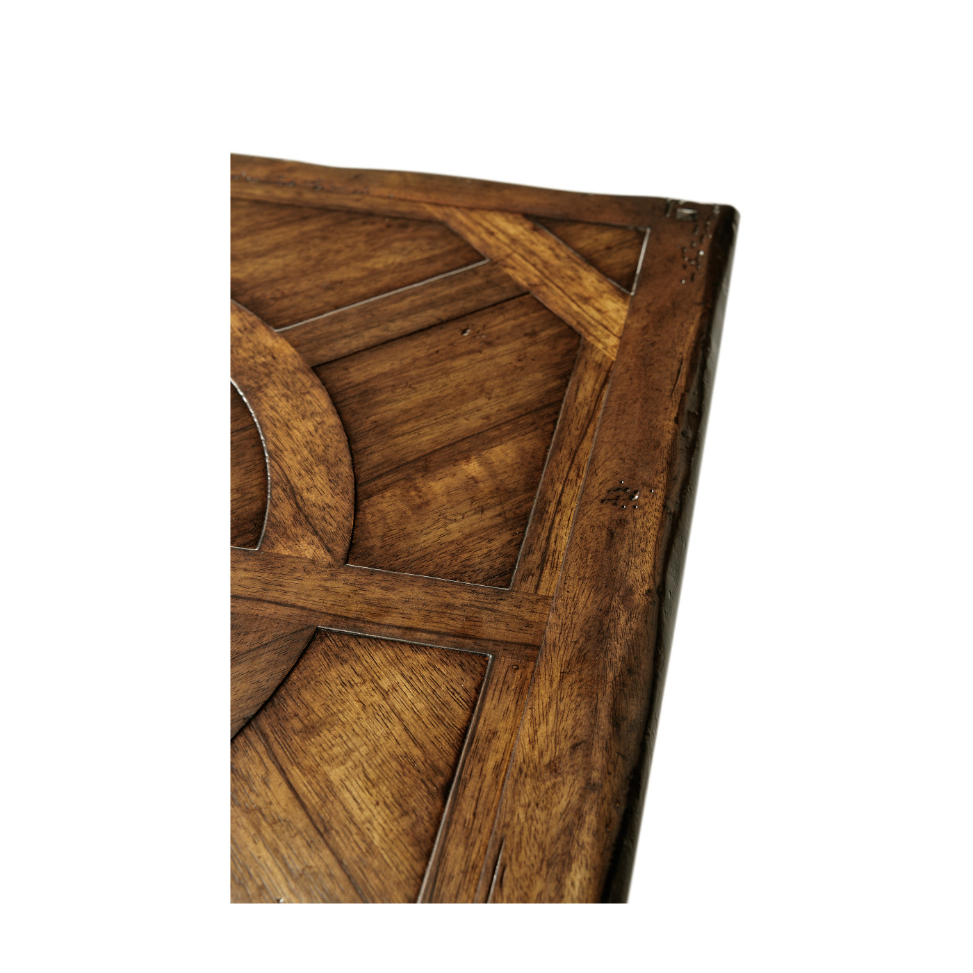 Argentinian Walnut Parquetry & Iron Side Table