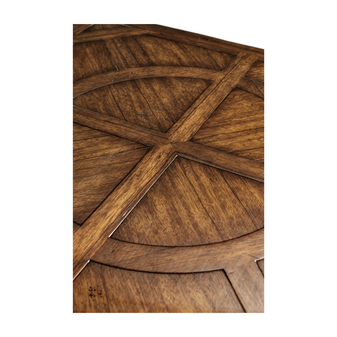 Argentinian Walnut Parquetry & Iron Side Table