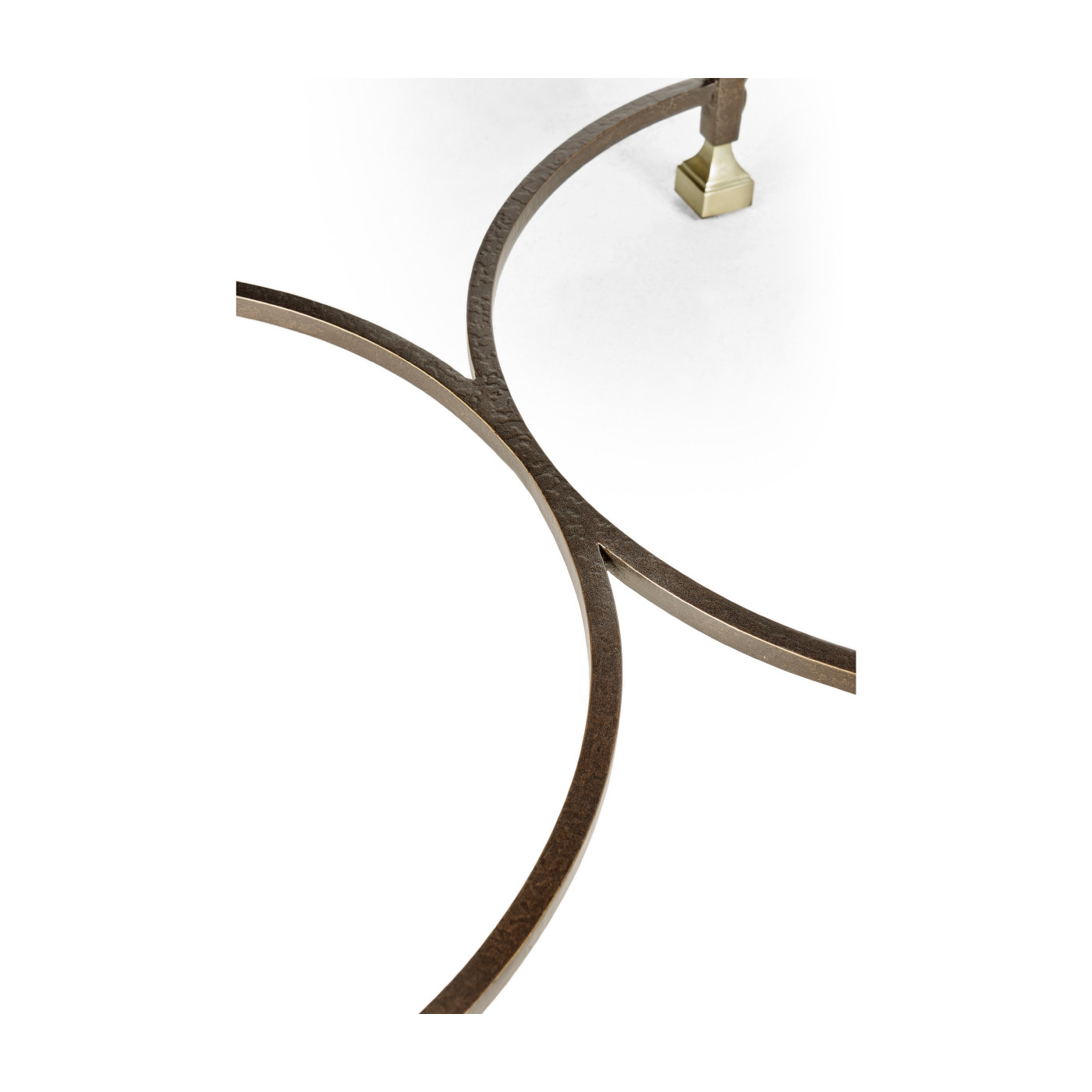 Argentinian Walnut Parquetry & Iron Side Table