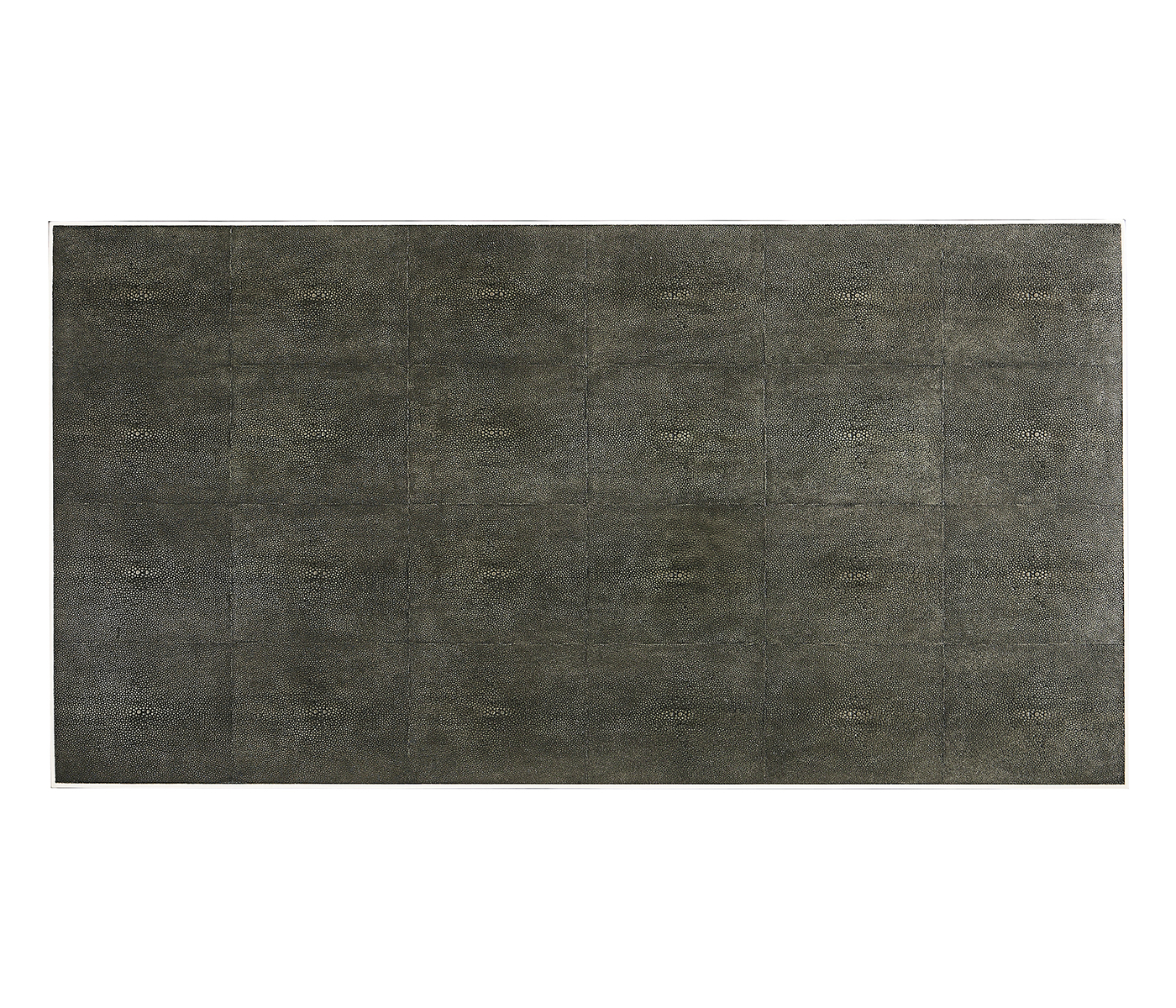 Anthracite Faux Shagreen Coffee Table with Silver Base