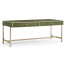 Green Faux Shagreen Coffee Table with Silver Base