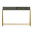 Anthracite Faux Shagreen & Gilded Console 