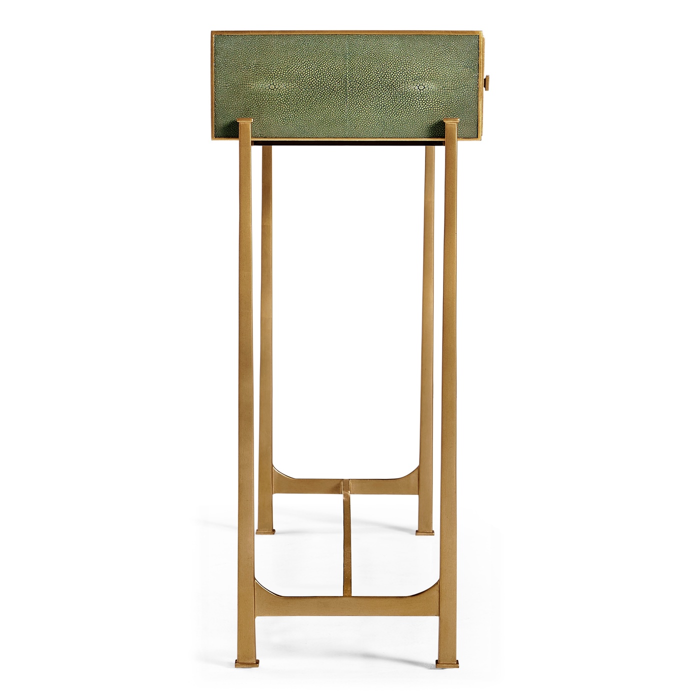 Green Faux Shagreen & Gilded Console 