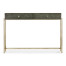 Faux Anthracite Shagreen & Silver Console
