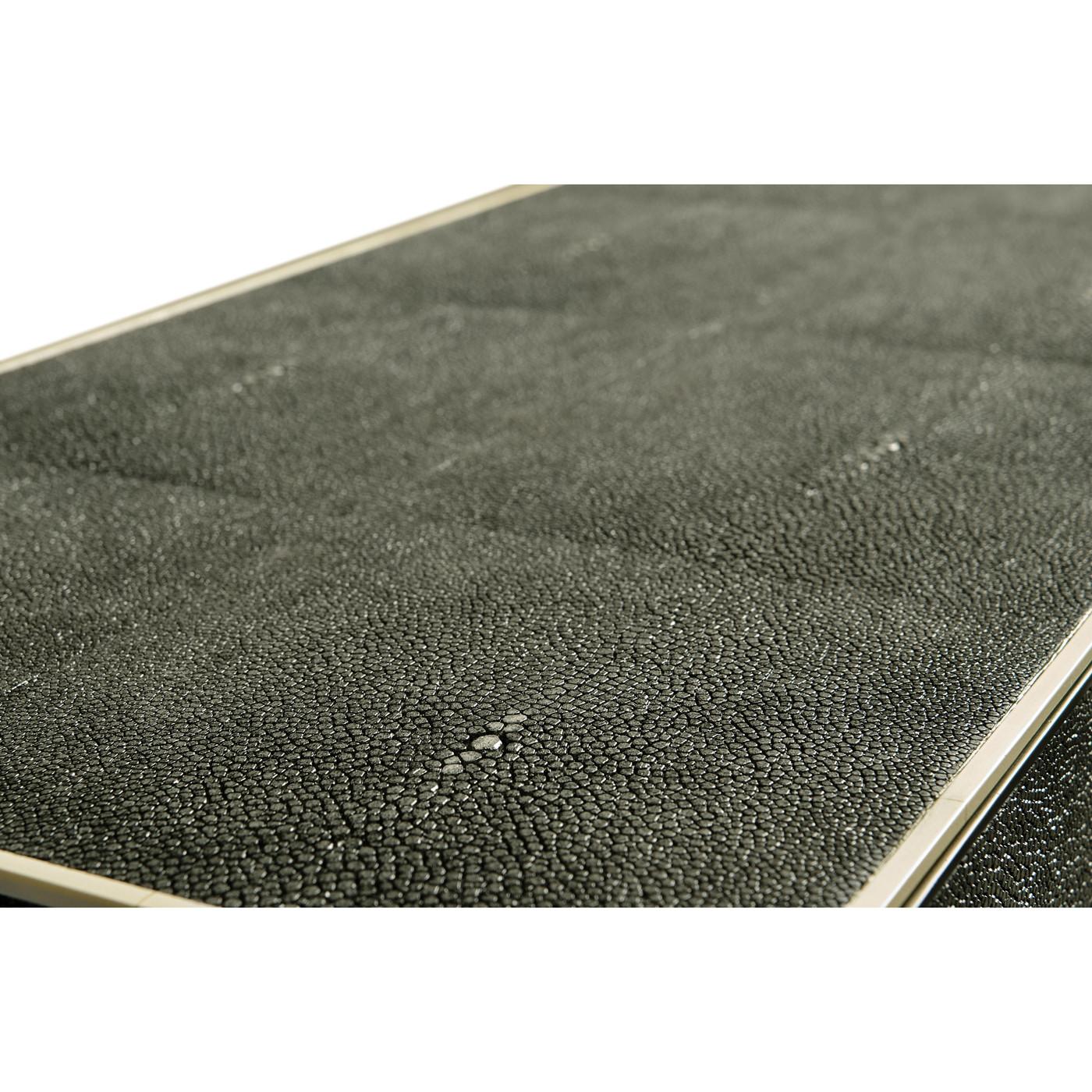 Faux Anthracite Shagreen & Silver Console