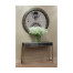 Faux Anthracite Shagreen & Silver Console