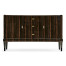 Rectangular Curved Art Deco Macassar Ebony High Lustre Sideboard