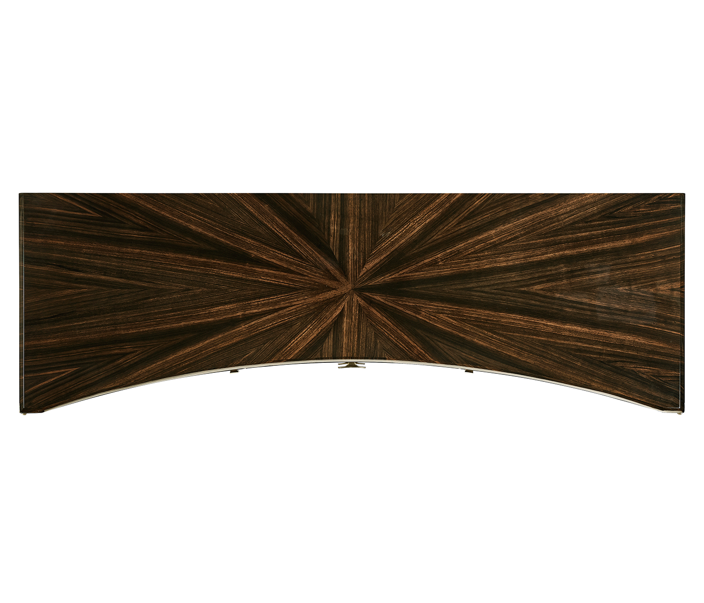 Rectangular Curved Art Deco Macassar Ebony High Lustre Sideboard