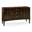 Rectangular Curved Art Deco Macassar Ebony High Lustre Sideboard