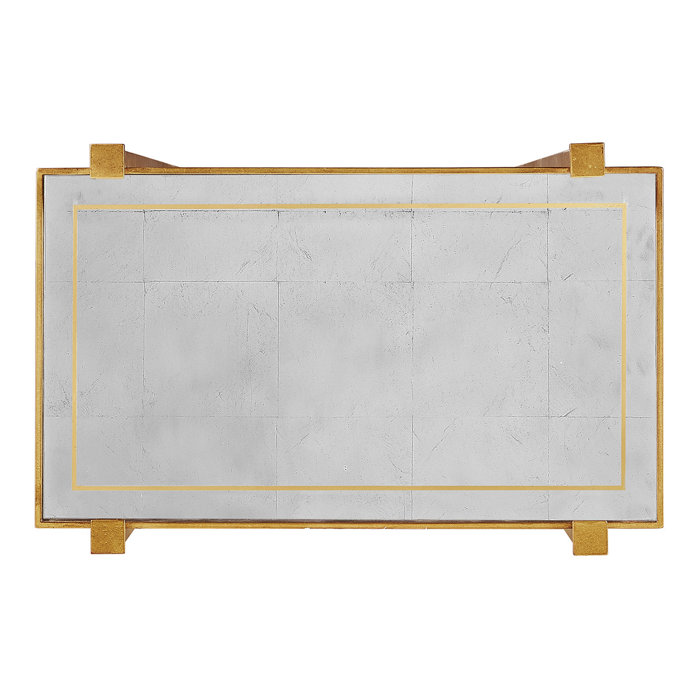 Églomisé & Gilded Iron Narrow Four-Tier Étagère