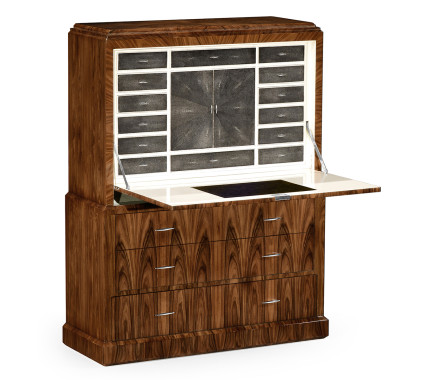 Art Deco style secretaire with stainless steel (High lustre)