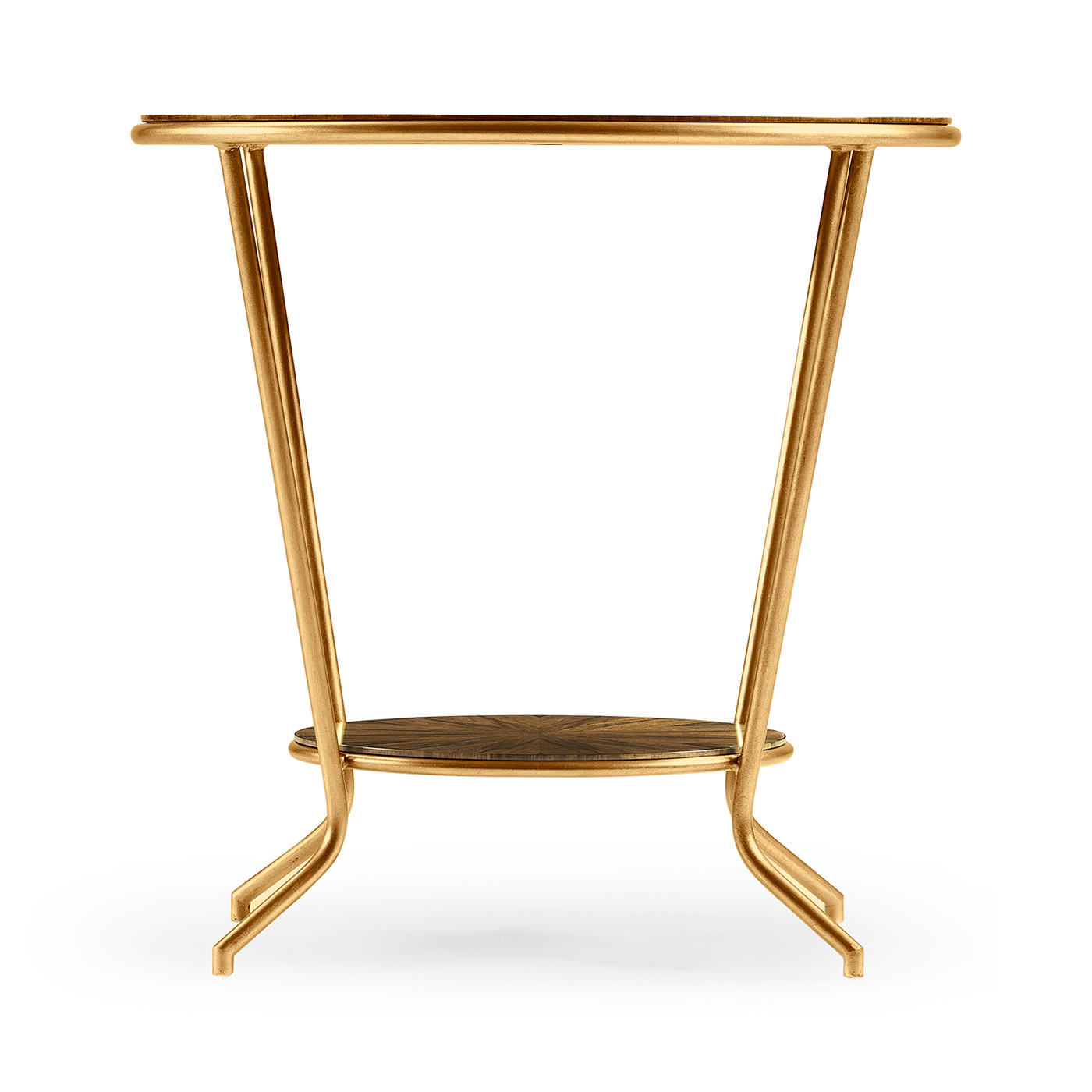 Argentinian walnut veneered oval side table