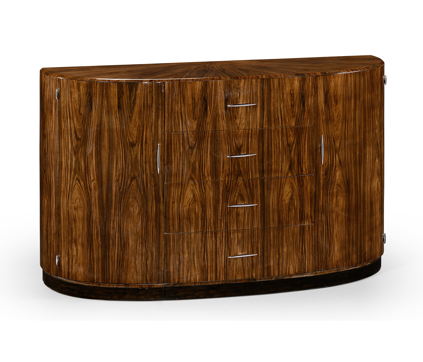 Art Deco demilune sideboard with stainless steel (High lustre)