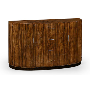 Art Deco demilune sideboard with stainless steel (High lustre)