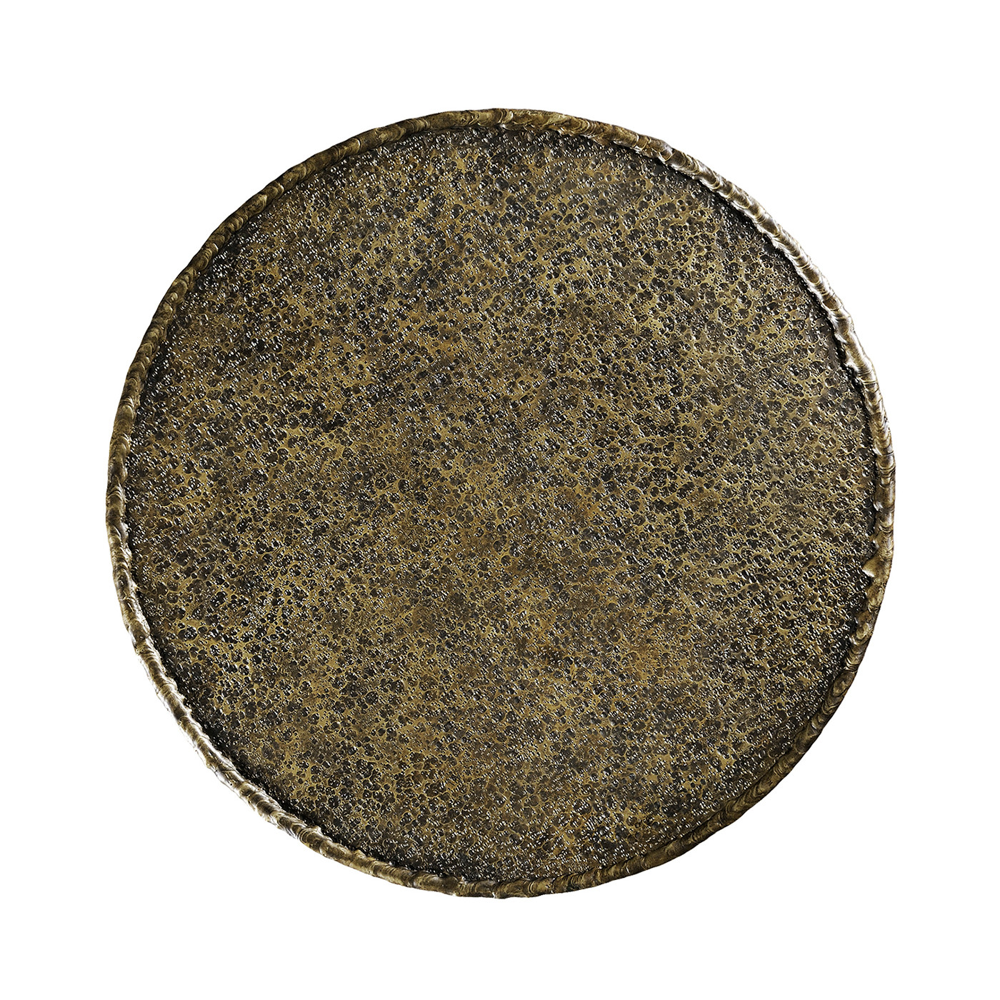 Textured Brass & Iron Lamp Table