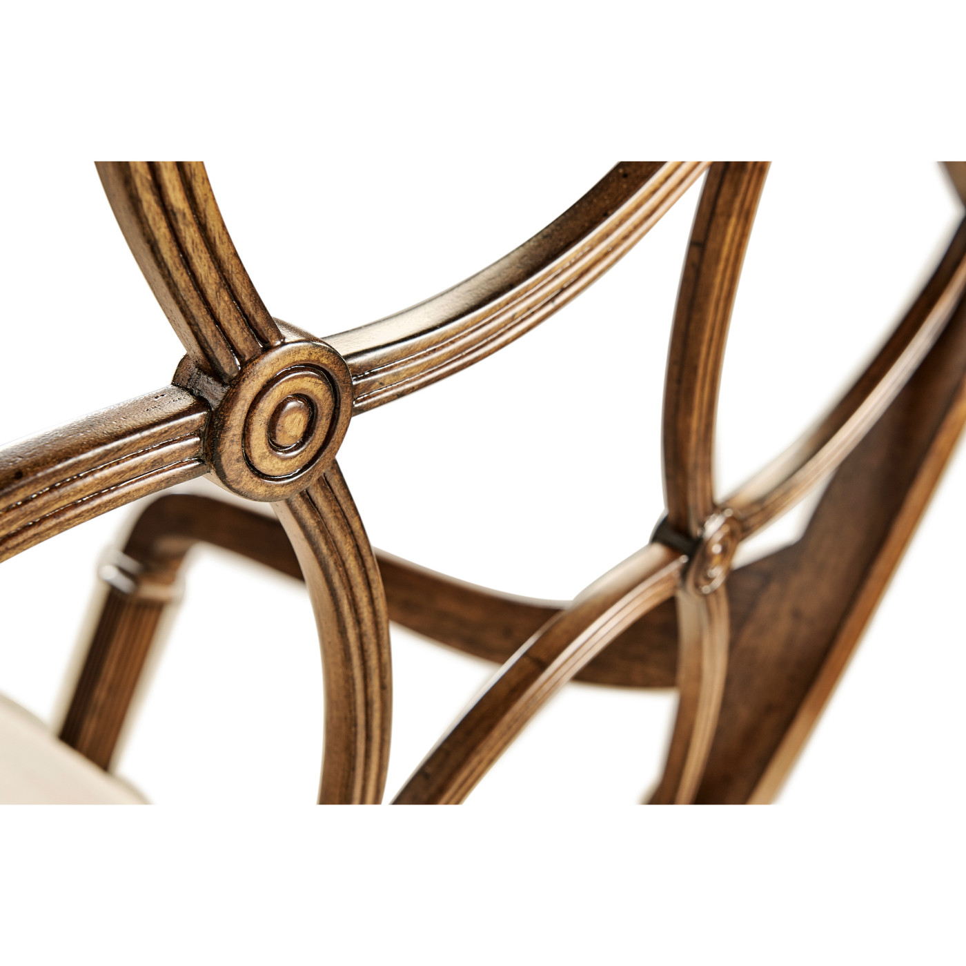 Regency Crotch Walnut Curved Back Arm Chair