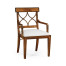 Regency Crotch Walnut Curved Back Arm Chair