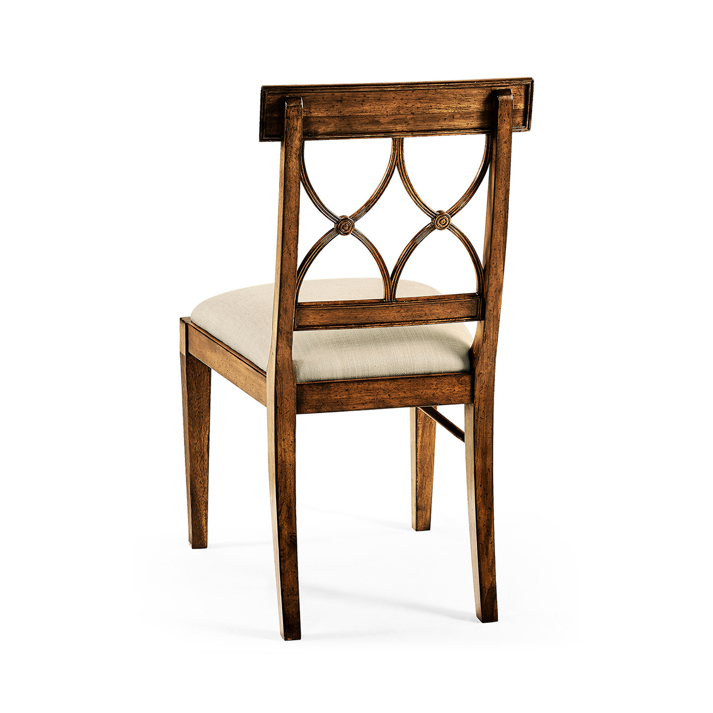 Regency Crotch Walnut Curved Back Side Chair