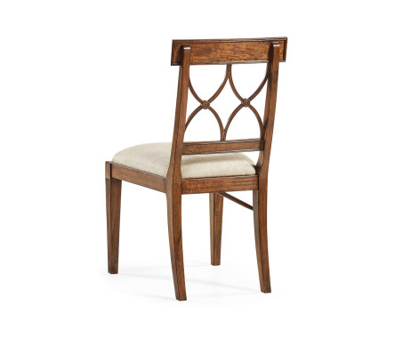 Regency Crotch Walnut Curved Back Side Chair
