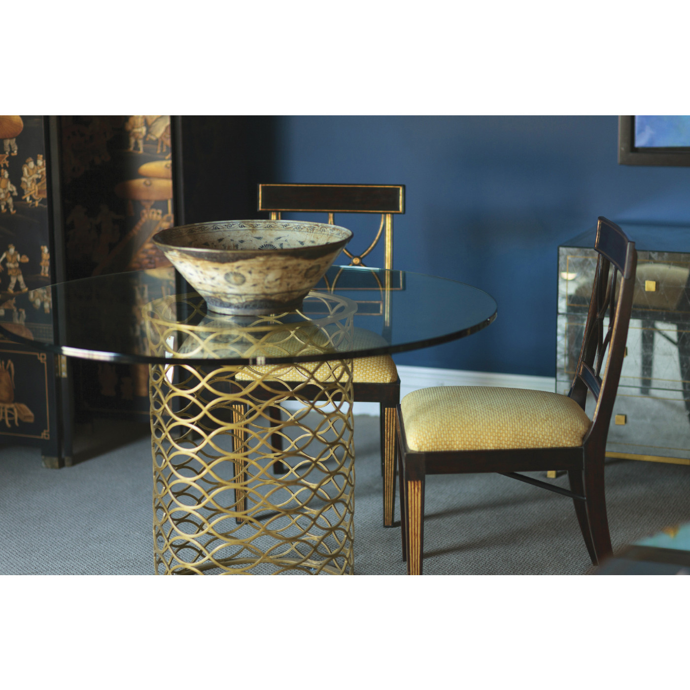 Regency Crotch Walnut Curved Back Side Chair