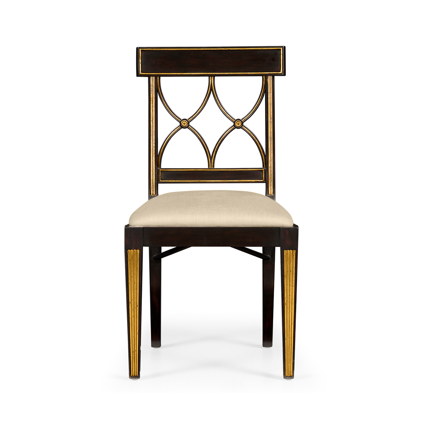 Regency Black Painted Curved Back Side Chair