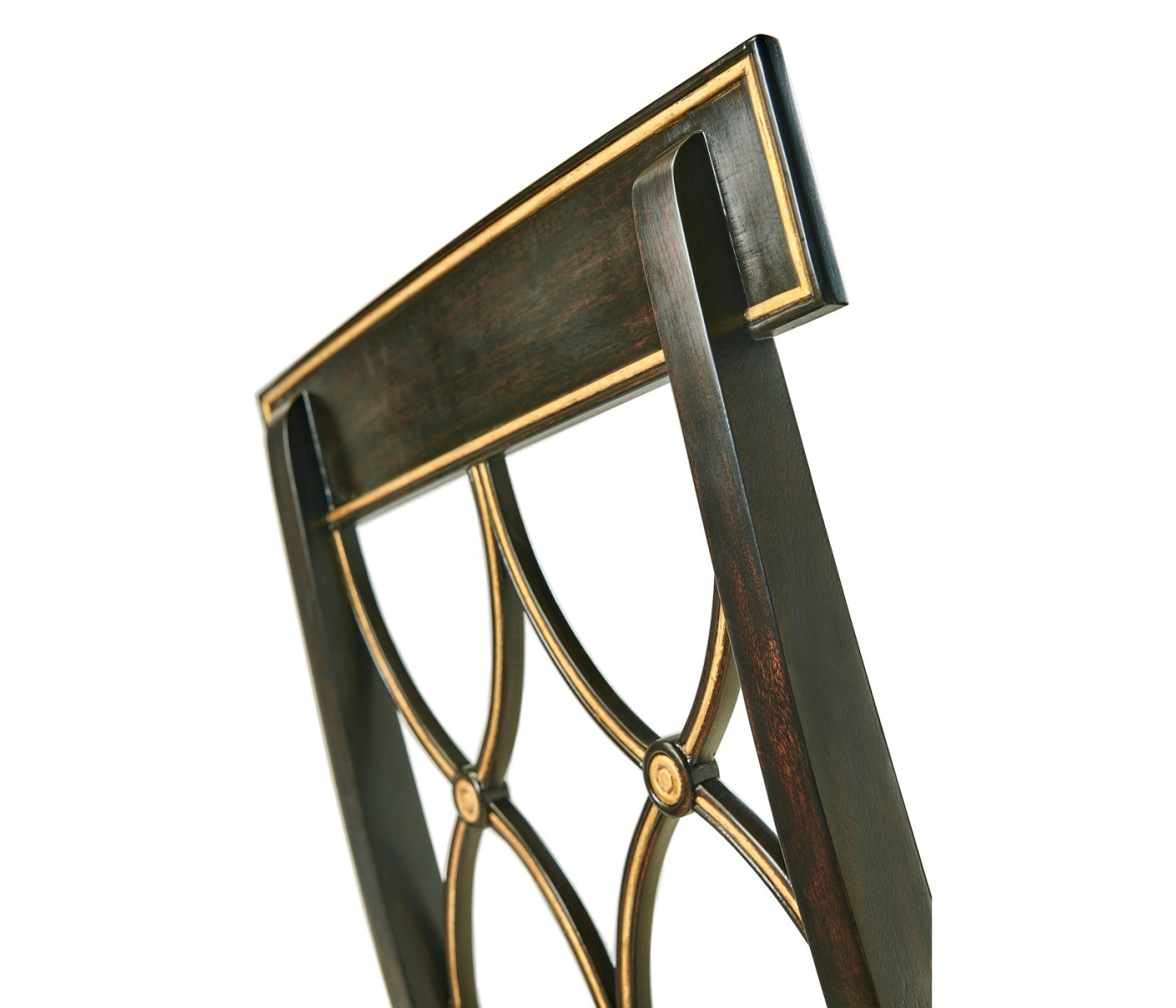 Regency Black Painted Curved Back Side Chair