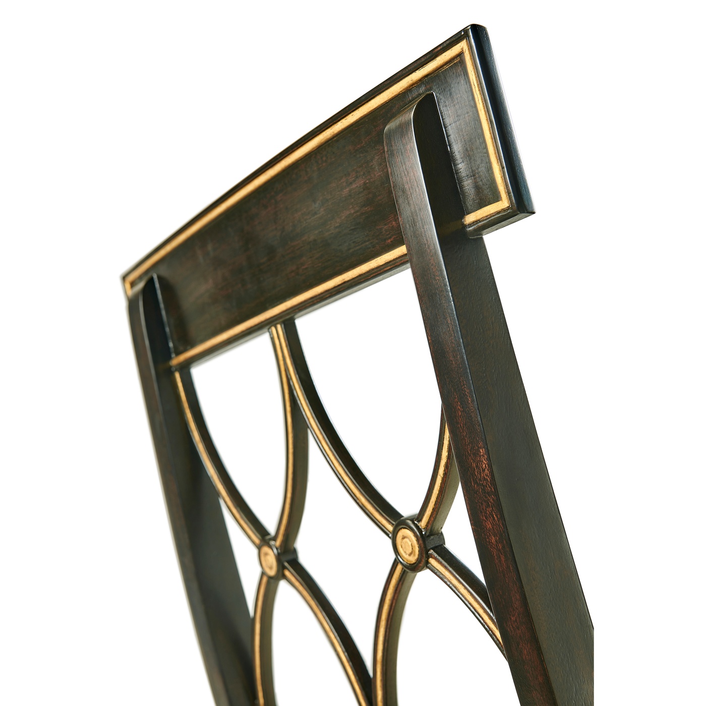 Regency Black Painted Curved Back Side Chair