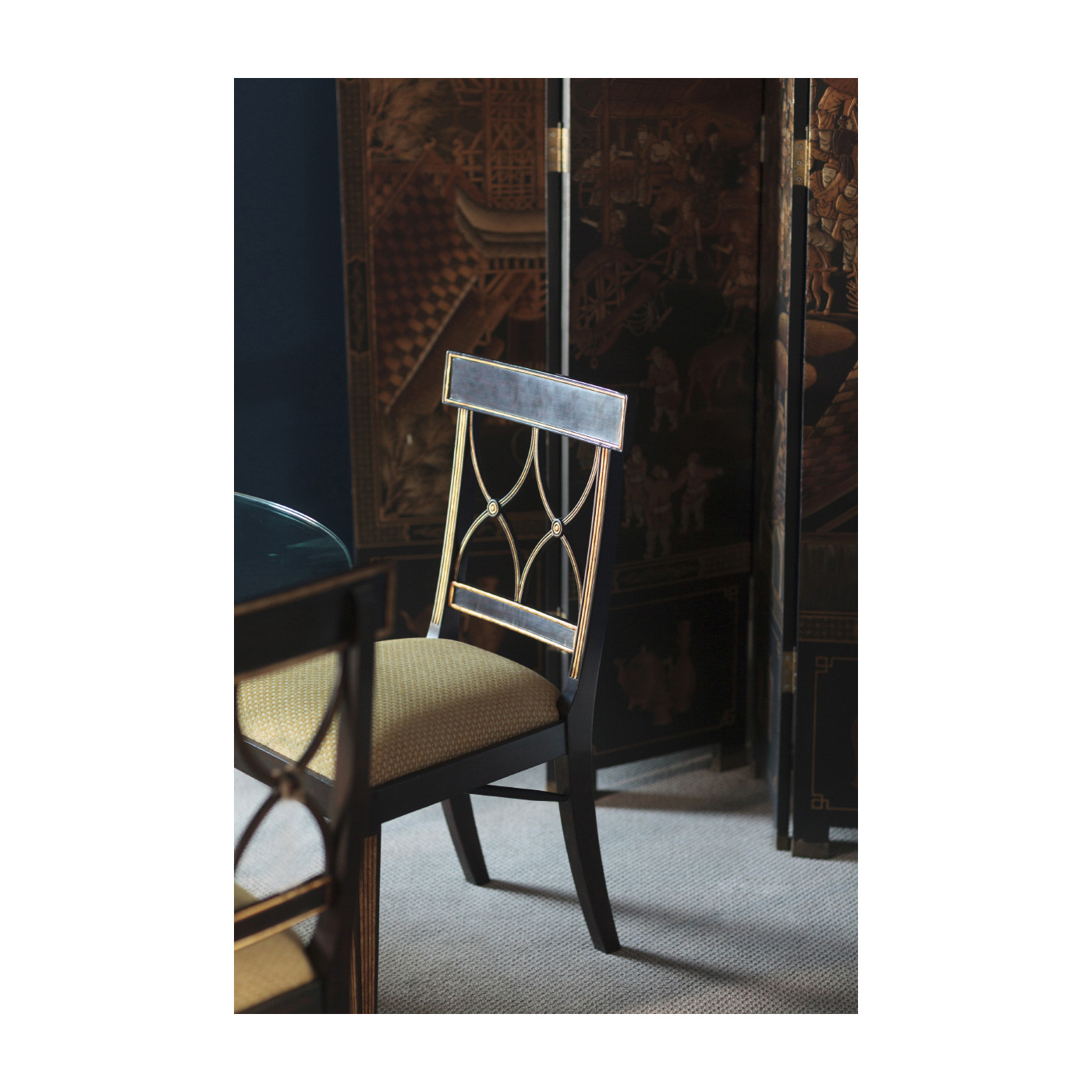 Regency Mahogany Curved Back Side Chair
