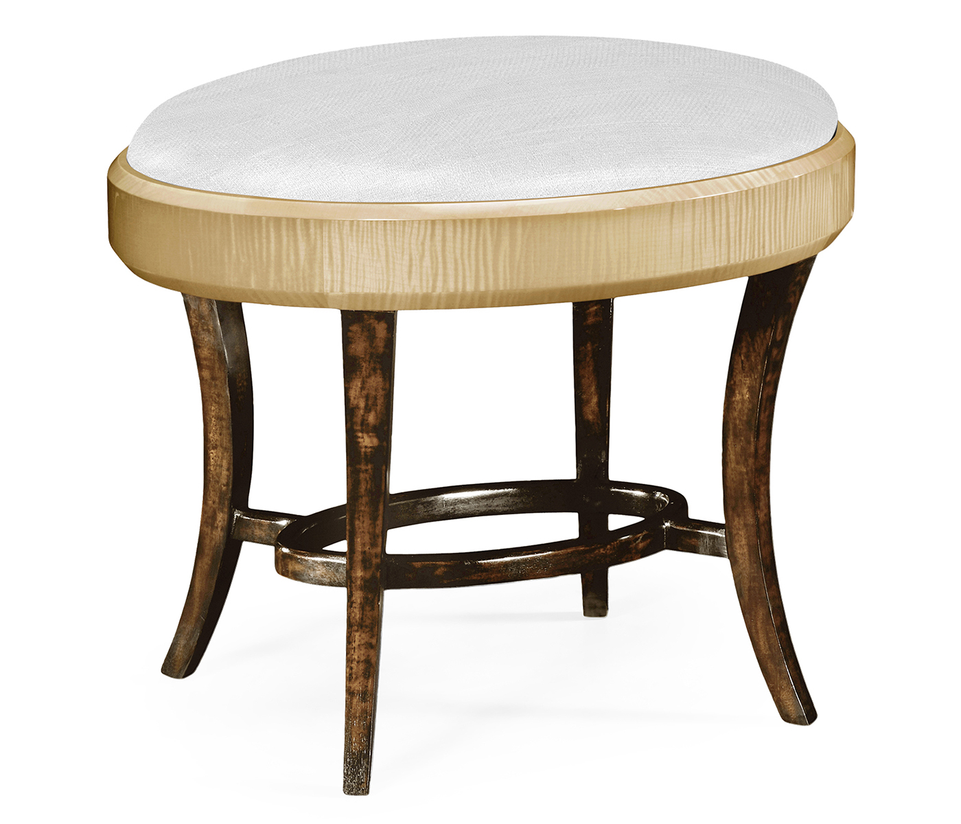 Rectangular Art Deco Champagne Dressing Stool