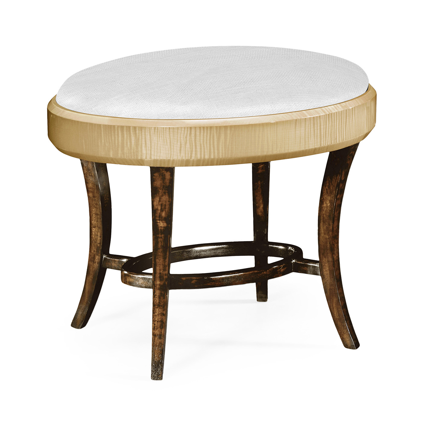 Rectangular Art Deco Champagne Dressing Stool