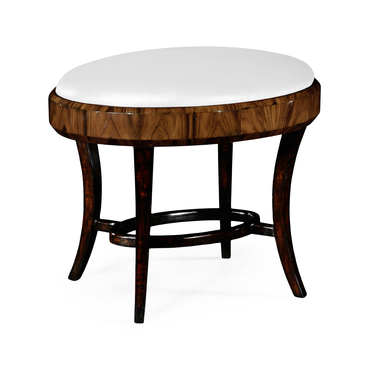 Rectangular Art Deco Santos Rosewood Satin Dressing Stool