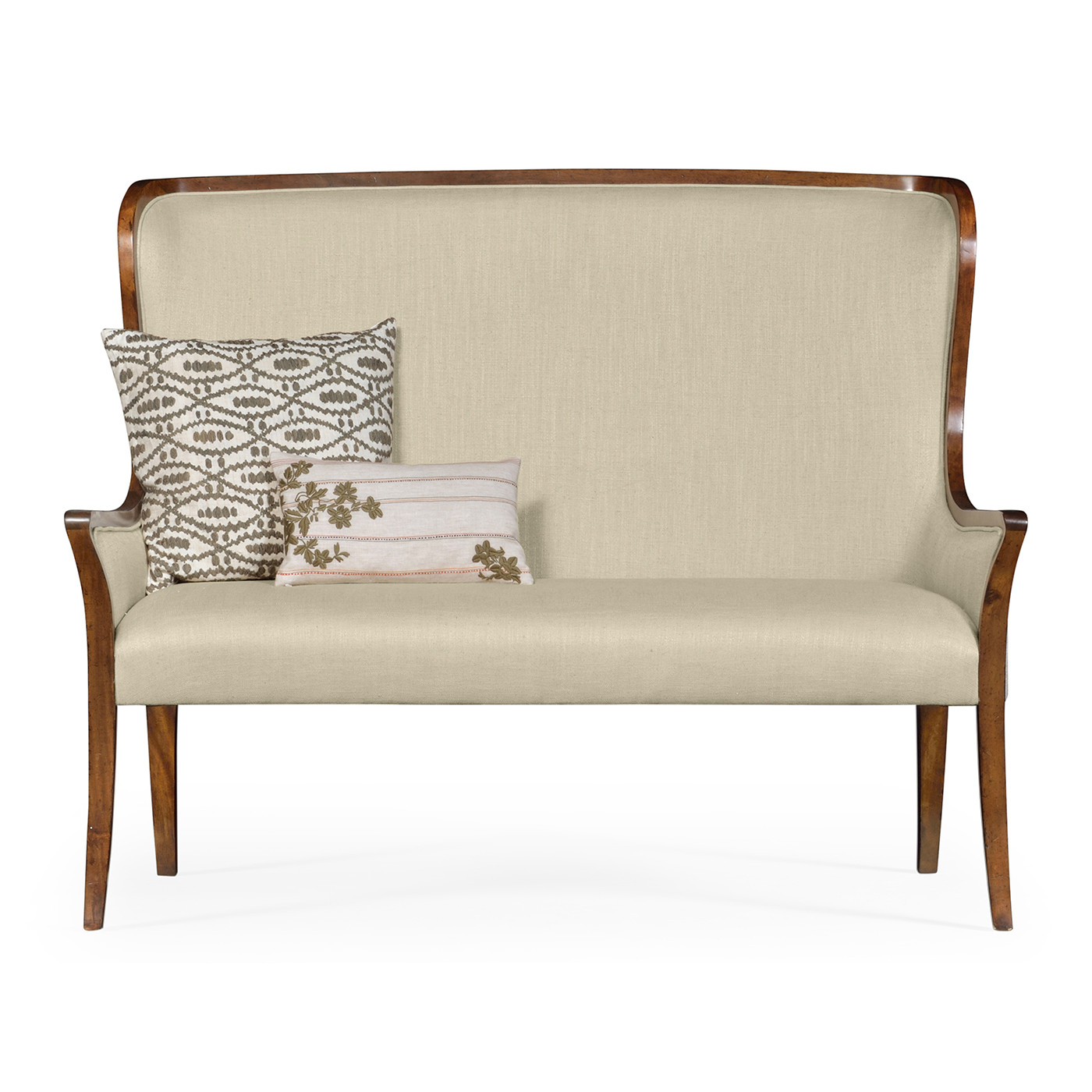 High Curved Back Upholstered Settee