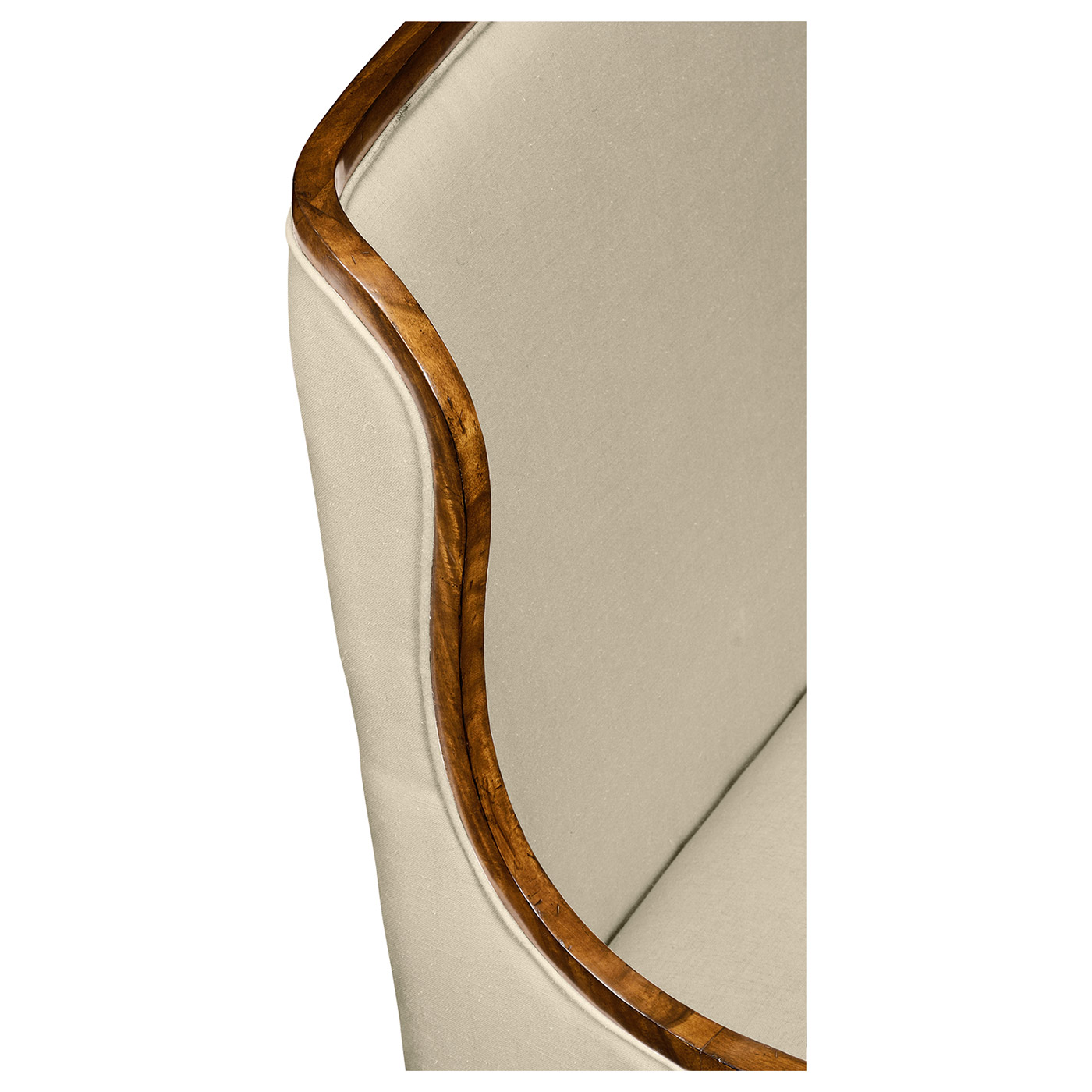 High Curved Back Upholstered Settee