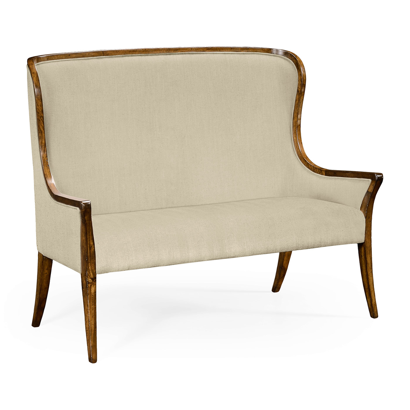 High Curved Back Upholstered Settee