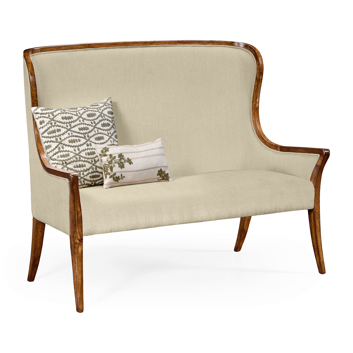 High Curved Back Upholstered Settee