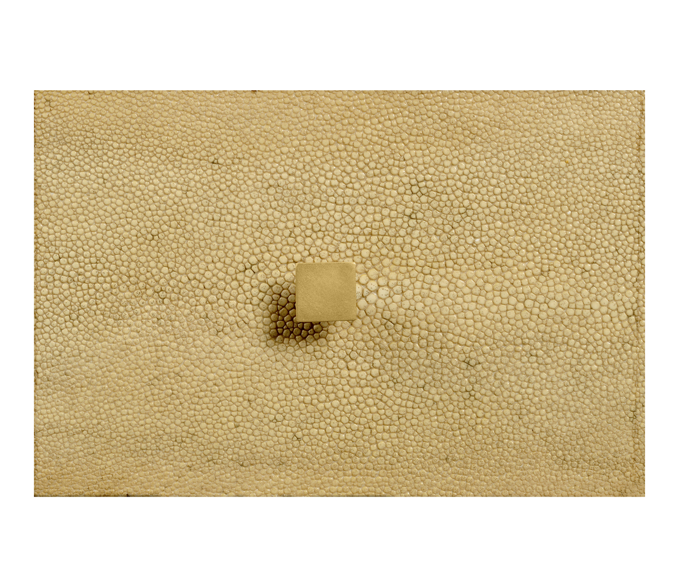 Ivory Faux Shagreen Bedside Chest of Drawers