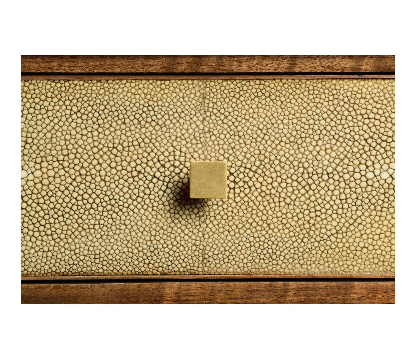 Ivory Faux Shagreen Console