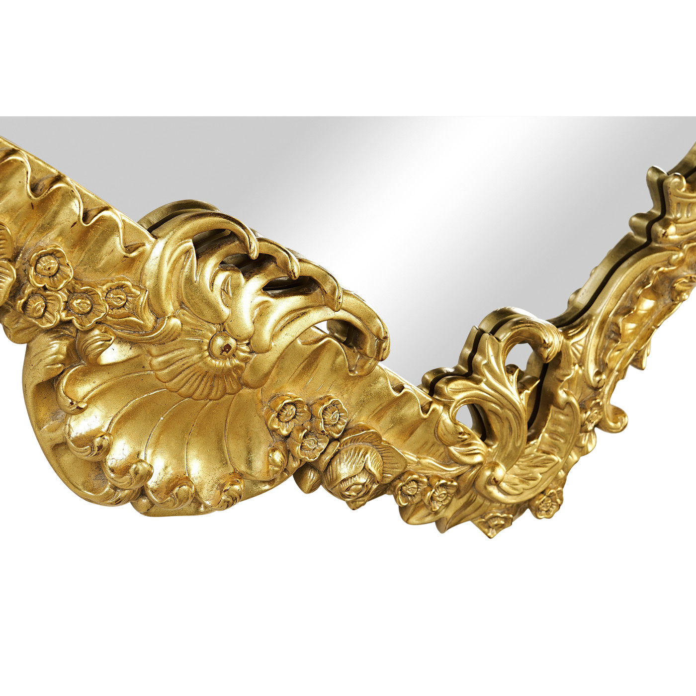 Finely carved & gilded rococo style mirror