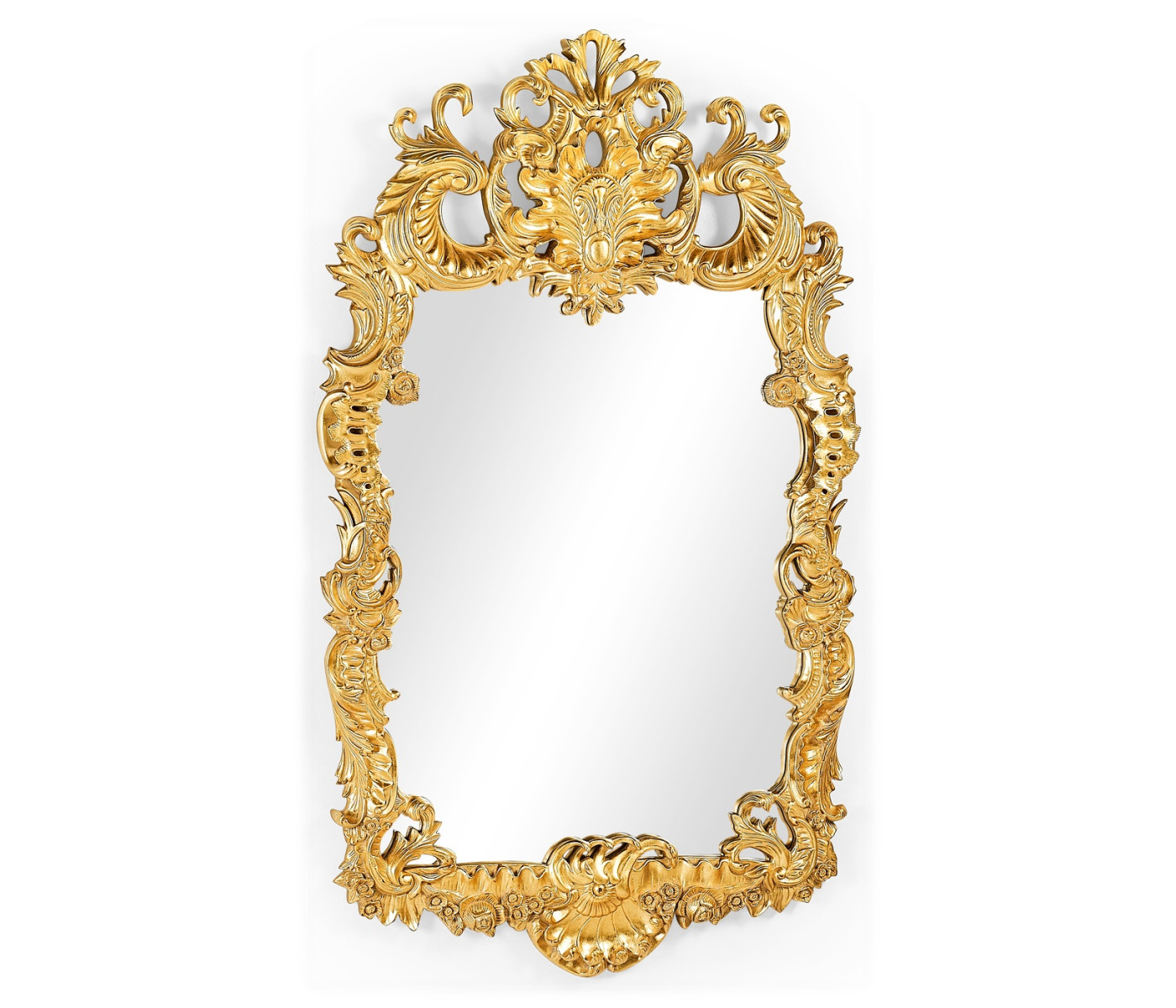Finely carved & gilded rococo style mirror