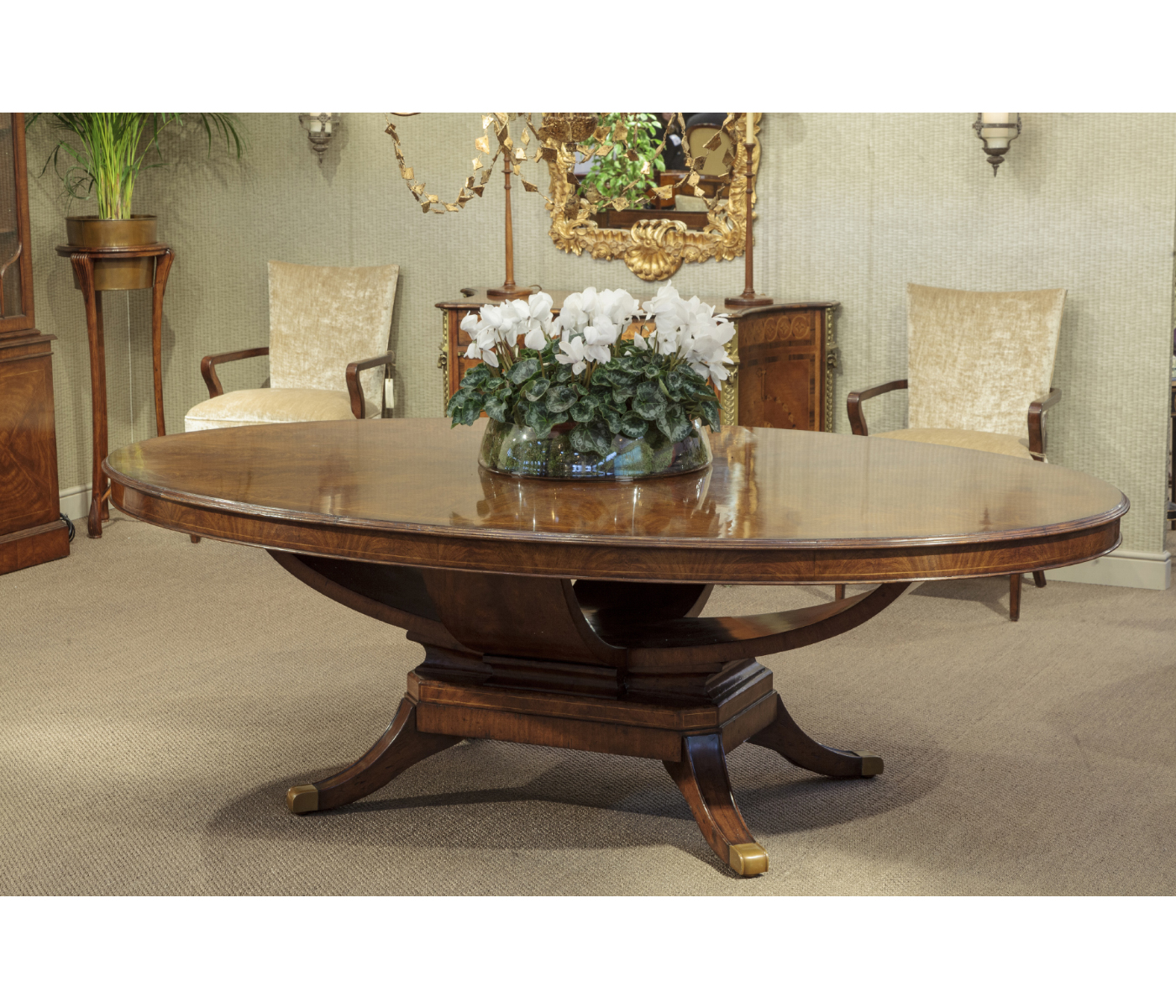 Finely carved & gilded rococo style mirror