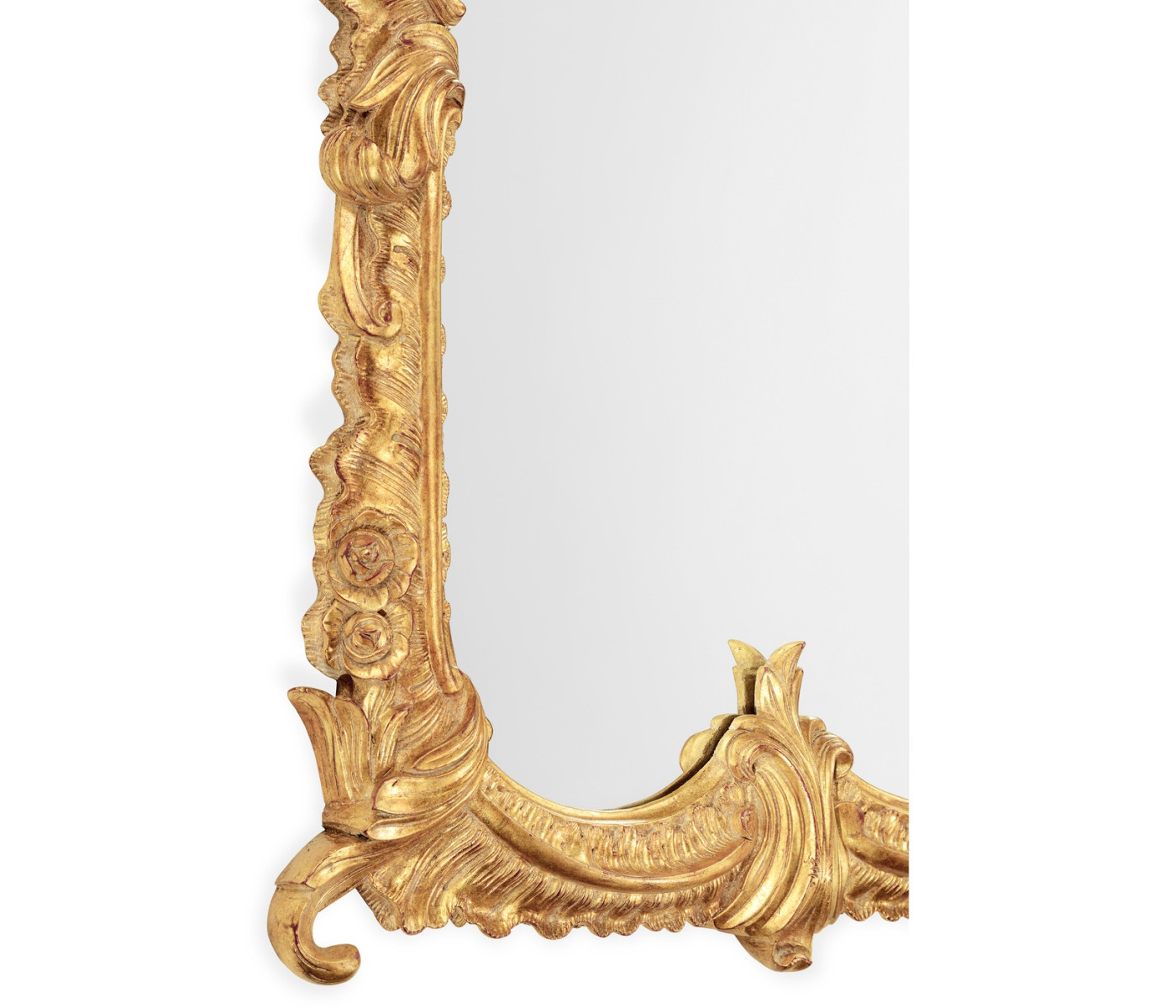 Tall Gilded Mirror with Scallop Shell