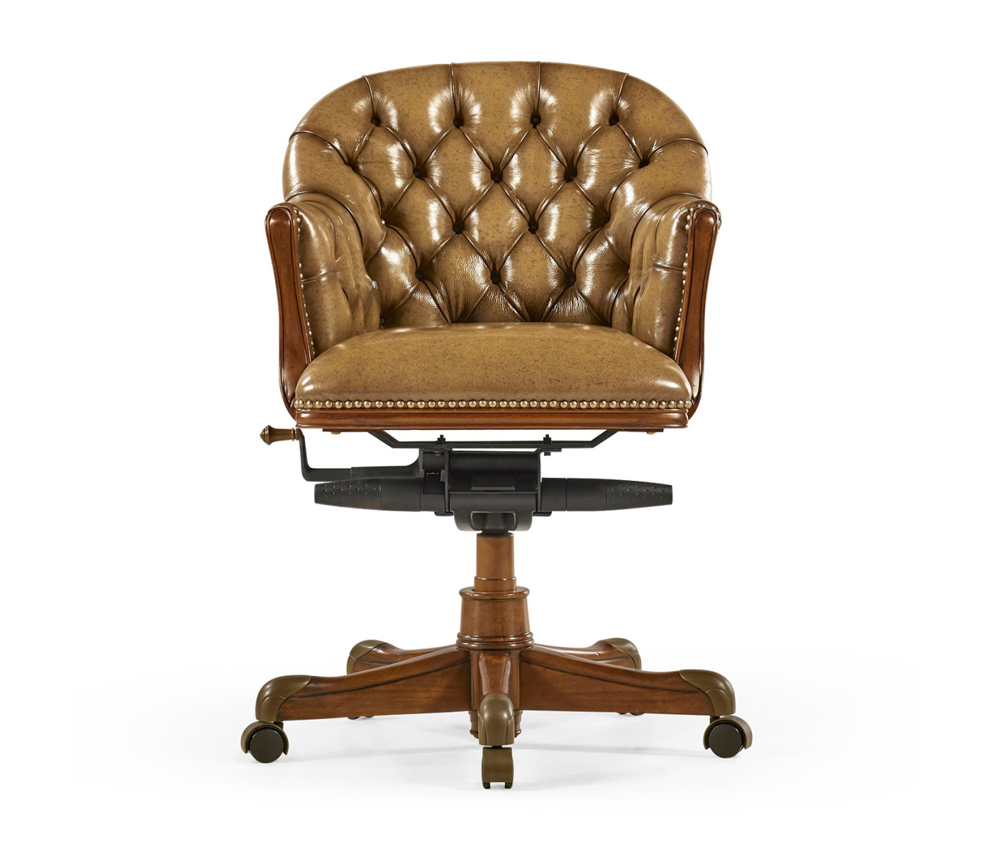 Chesterfield Style Walnut Office Chair