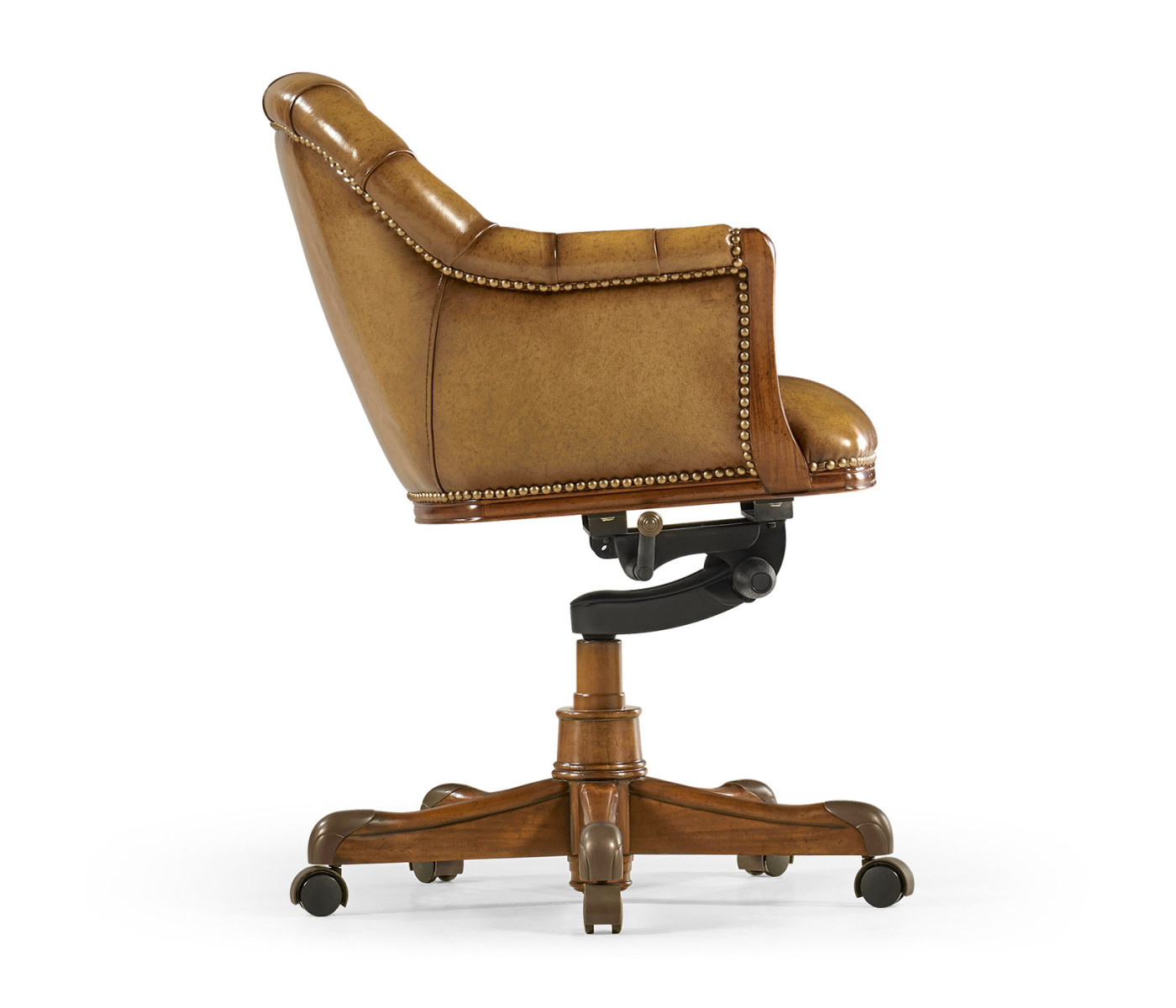 Chesterfield Style Walnut Office Chair
