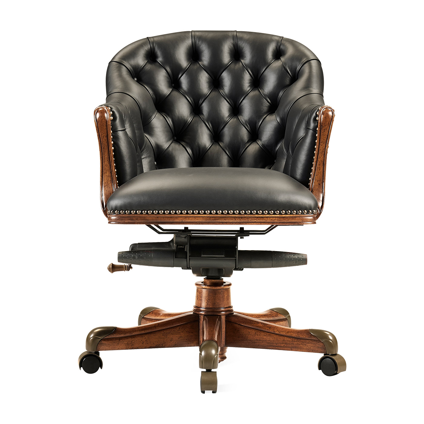 Chesterfield Style Walnut Office Chair