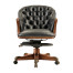 Chesterfield Style Walnut Office Chair