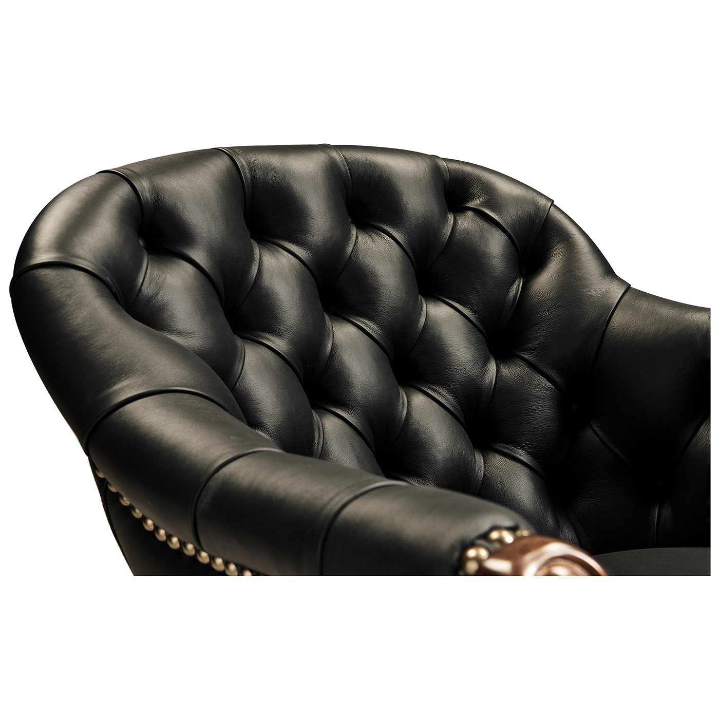 Chesterfield Style Walnut Office Chair